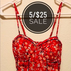 🔺NWOT Pink Floral Romper Corset size XS